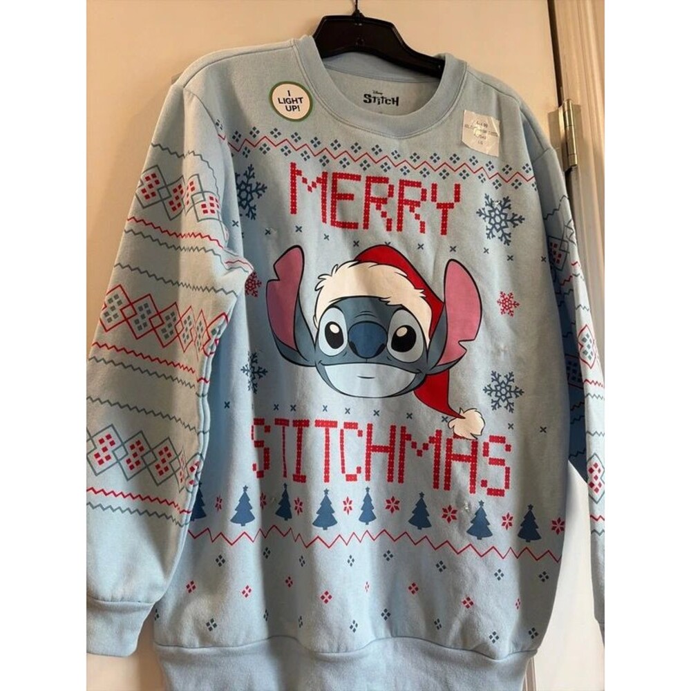 Christmas light up sweater merry stitches lights work new with tags